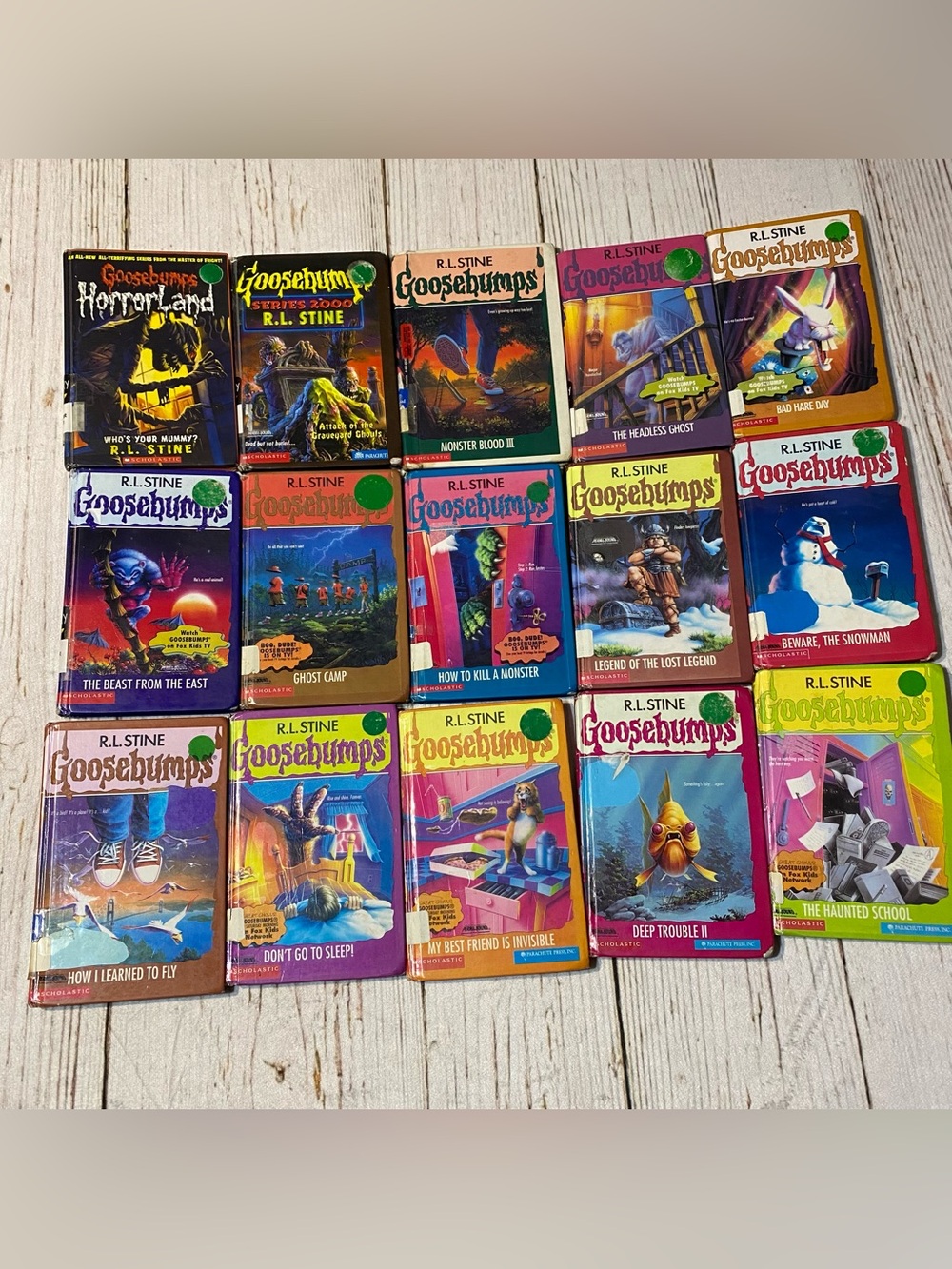 Goosebumps Original Books Hardcover Library Copies 90s Vintage Lot Of 15